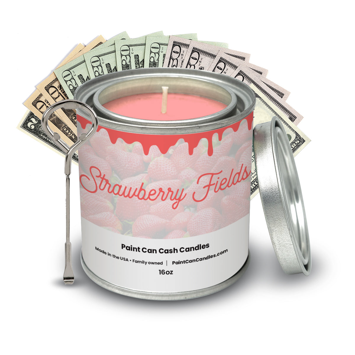 Strawberry Fields - Paint Can Cash Candles