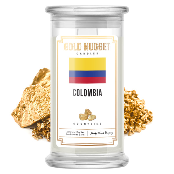 Colombia Countries Gold Nugget Candles