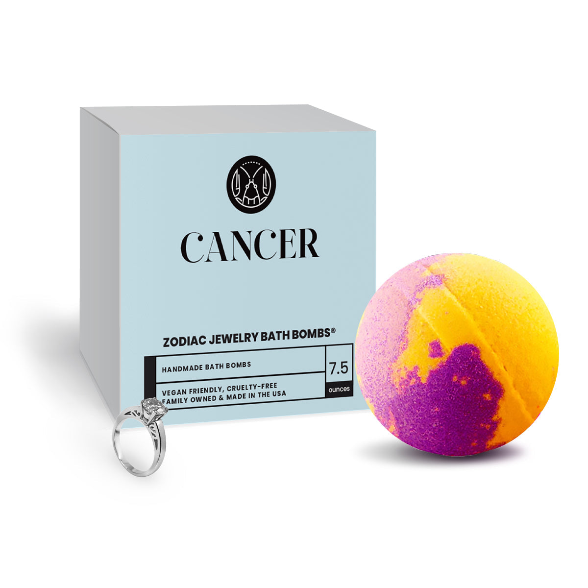 Cancer Zodiac Jewelry Bath Bomb