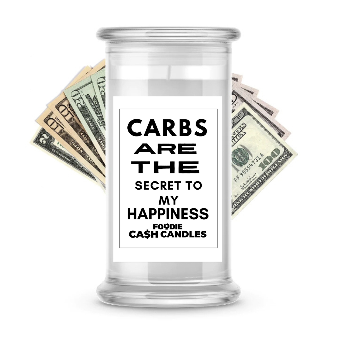 Carbs are the secret to my happiness | Foodie Cash Candles