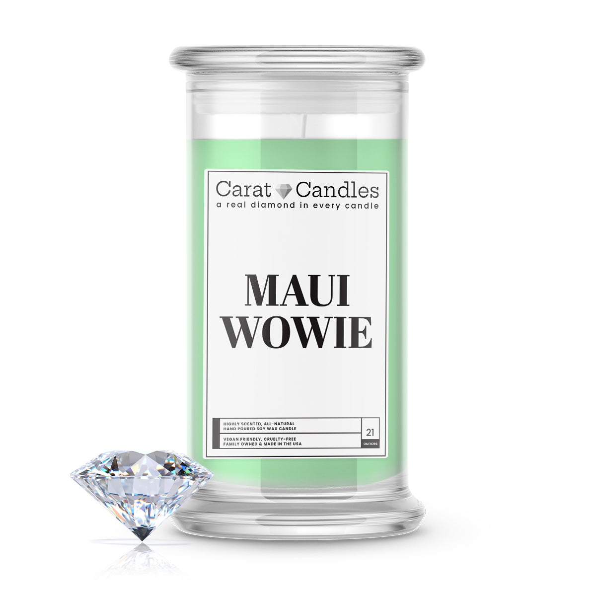 Maui Wowie Diamond Carat Candle – 21 oz Luxury Diamond Candle
