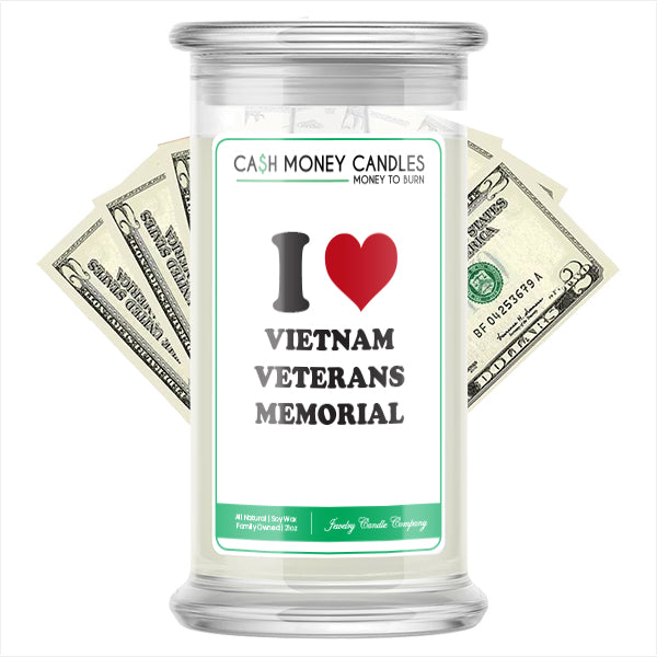 I Love VIETNAM VETERANS MEMORIALS Landmark Cash Candles