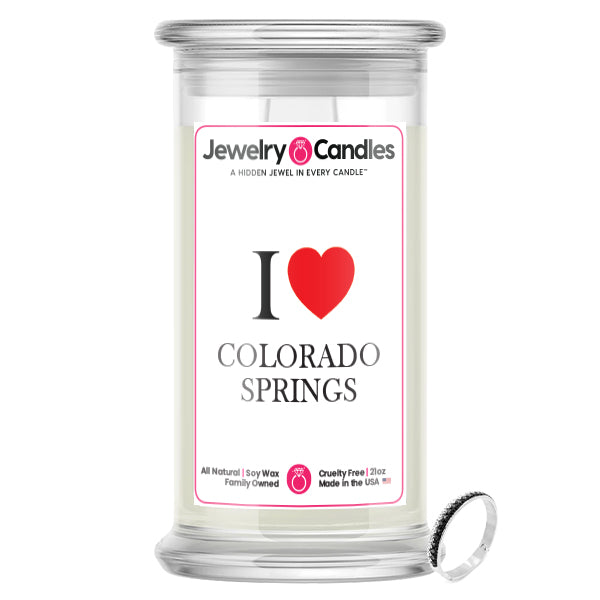 I Love COLORADO SPRINGS Jewelry City Love Candles