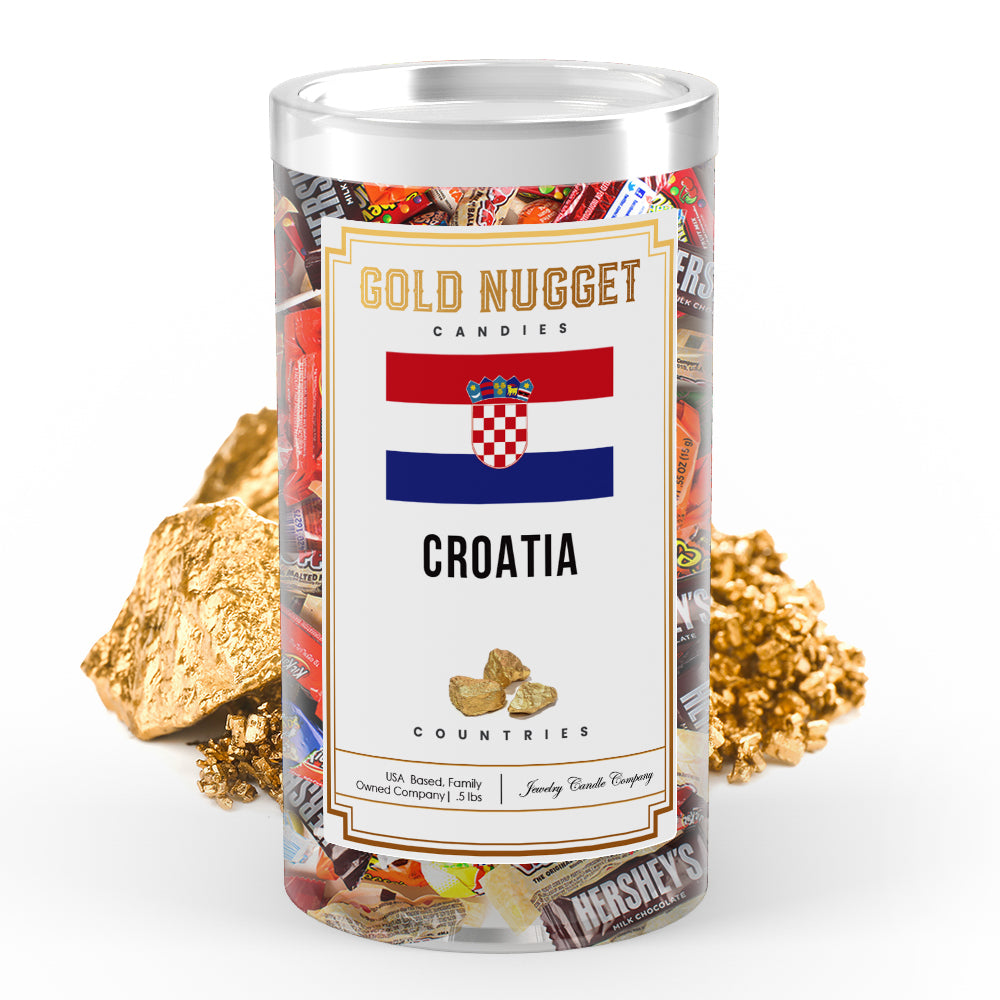 Croatia Countries Gold Nugget Candy