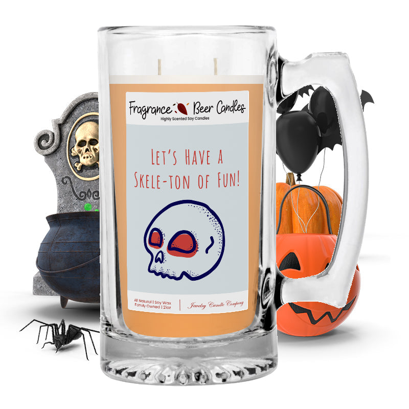 Let's have a skele-ton of fun! Fragrance Beer Candle