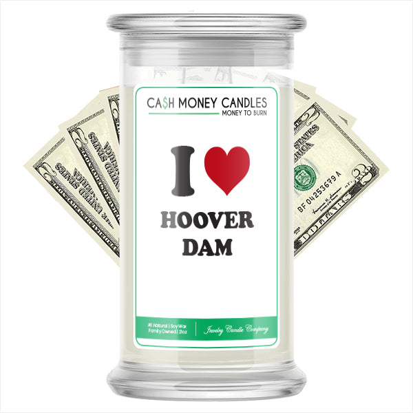 I Love HOOVER DAM Landmark Cash Candles