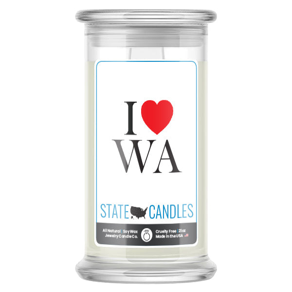 I Love WA State Candles