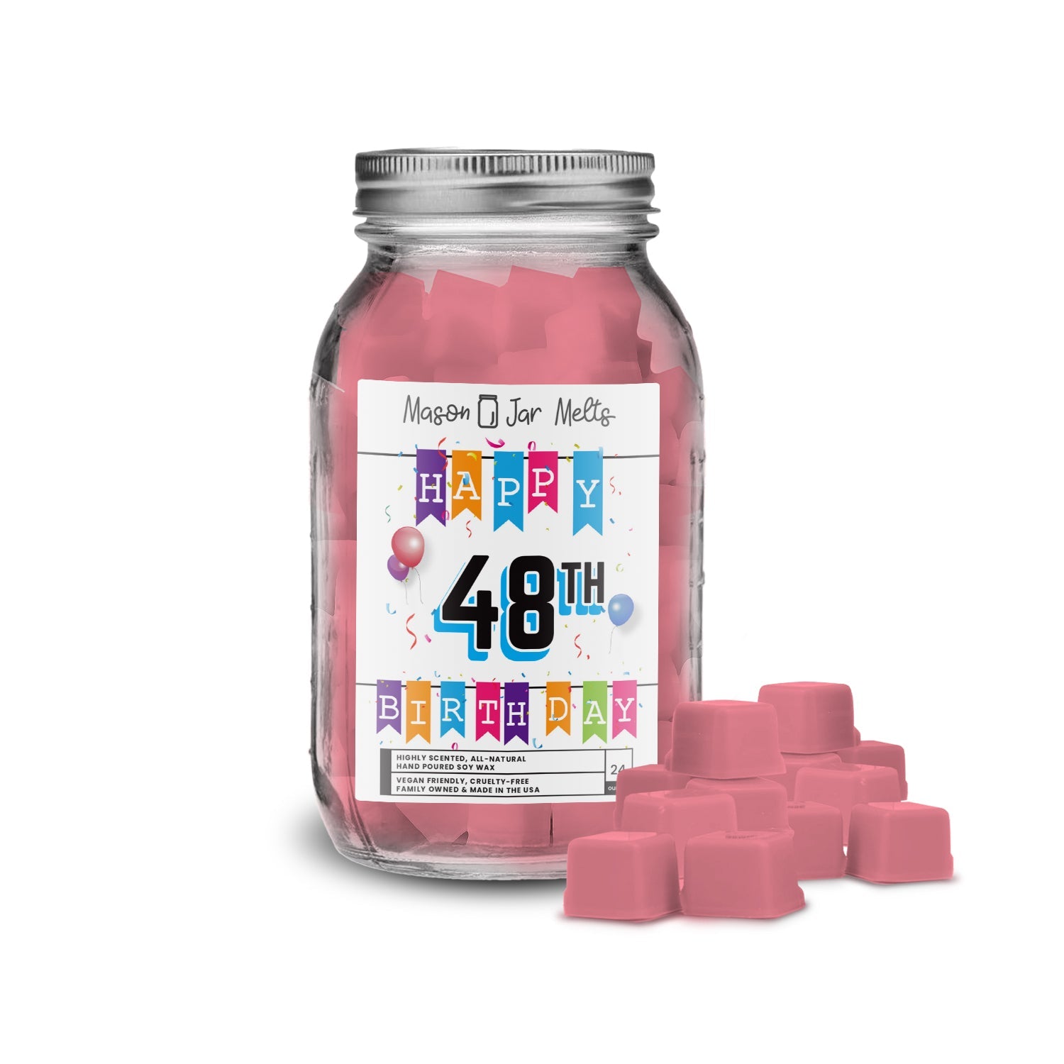 Happy 48th Birthday Mason Jar Melts