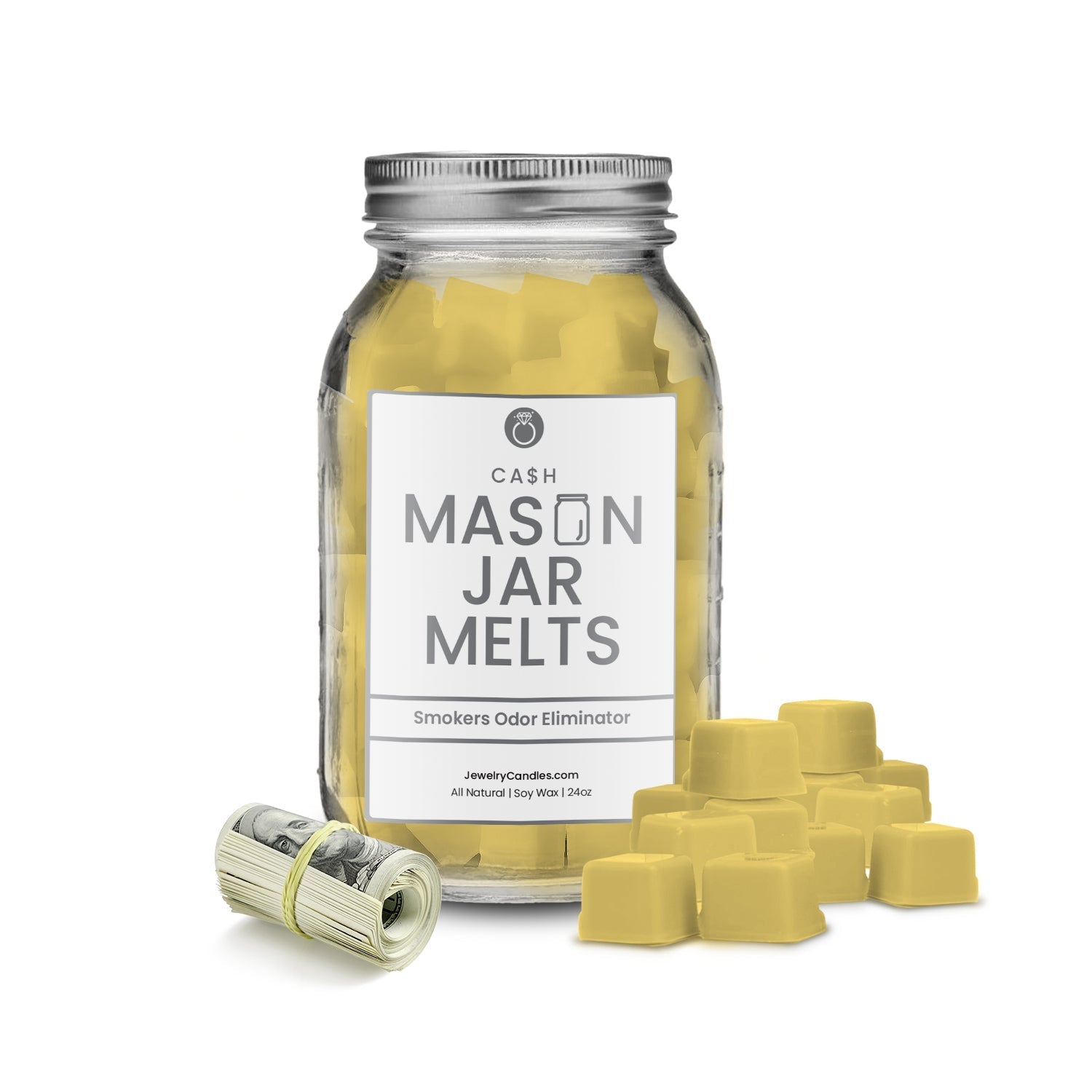 Smokers odor Eliminator | Mason Jar Cash Wax Melts