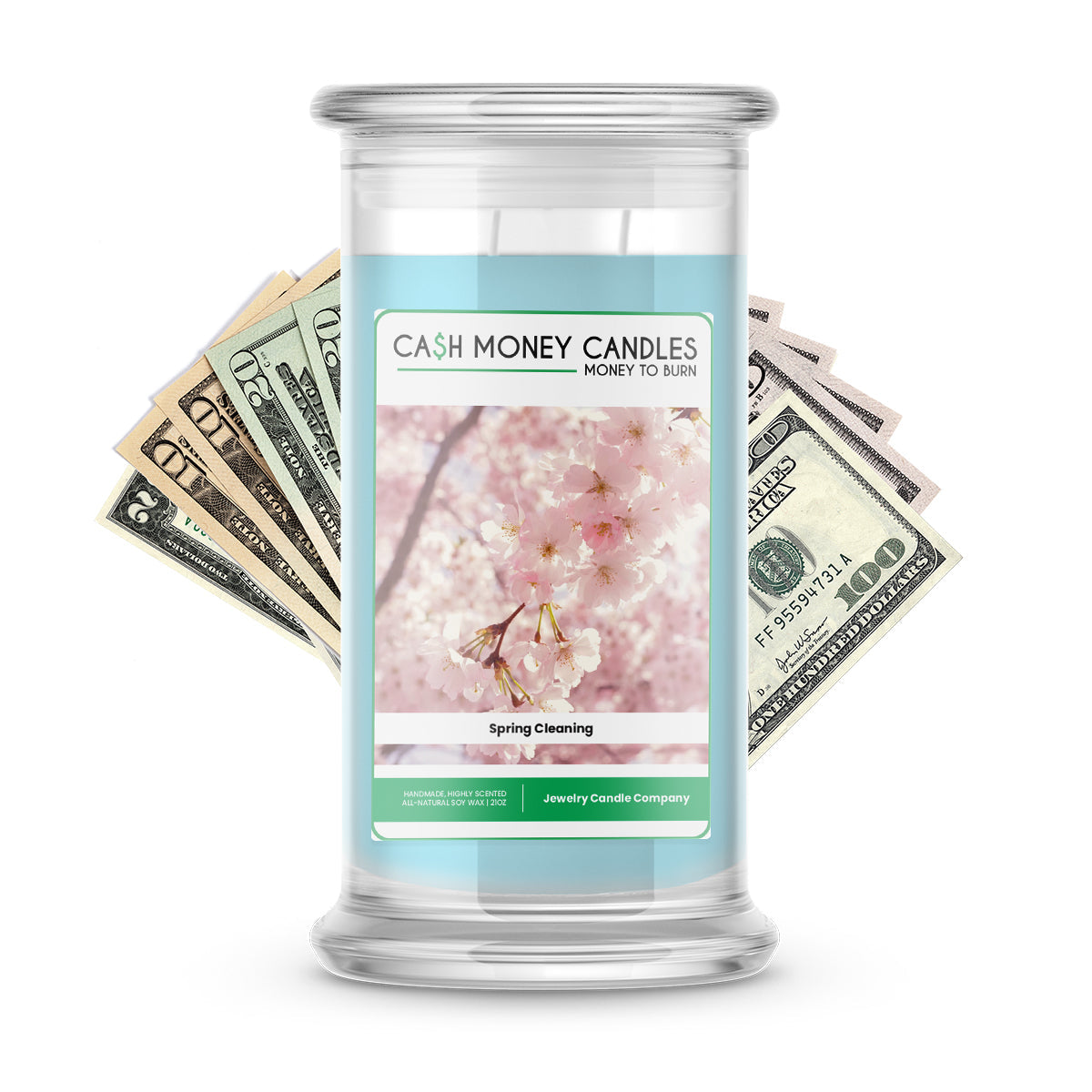 Spring Cleaning Cash Candle