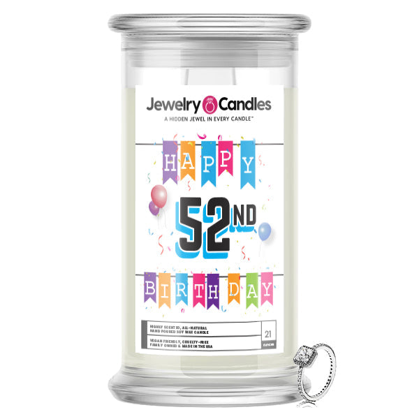 Happy 52nd Birthday Jewelry Candle