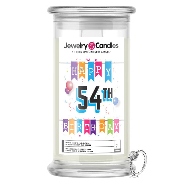 Happy 54th Birthday Jewelry Candle