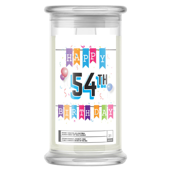 Happy 54th Birthday Candle