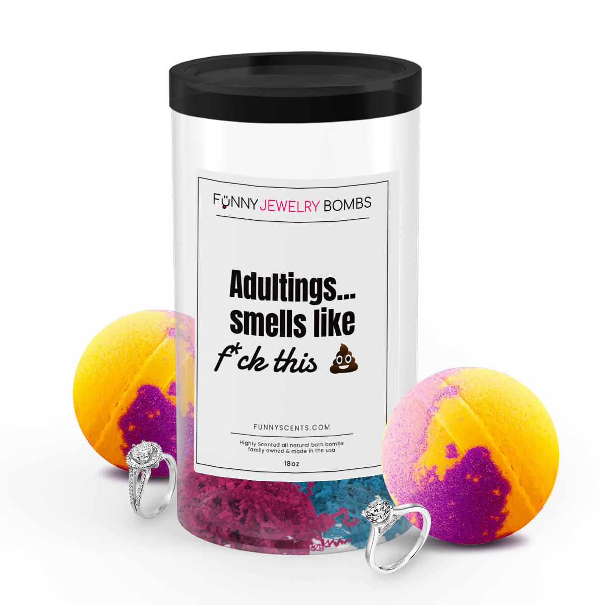Adultings..! Smells Like Fuck this shit Funny Jewelry Bath Bombs