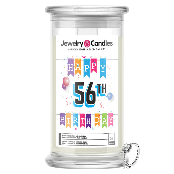 Happy 56th Birthday Jewelry Candle