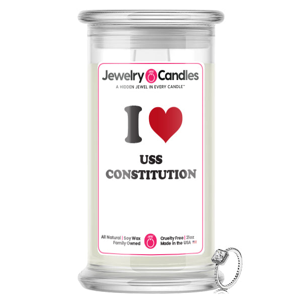 I Love USS CONSTITUTION Landmark Jewelry Candles