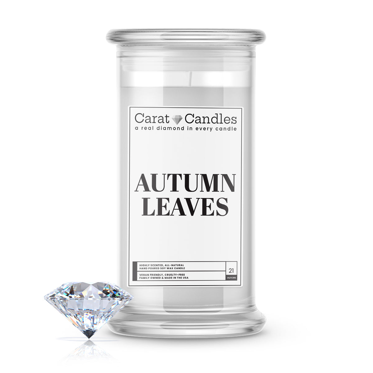 Autumn Leaves Diamond Carat Candle – 21 oz Luxury Diamond Candle