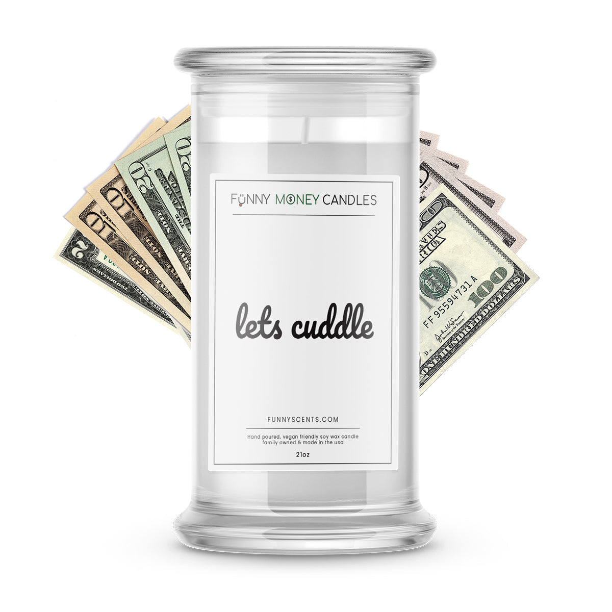 Let's cuddle Money Funny Candles