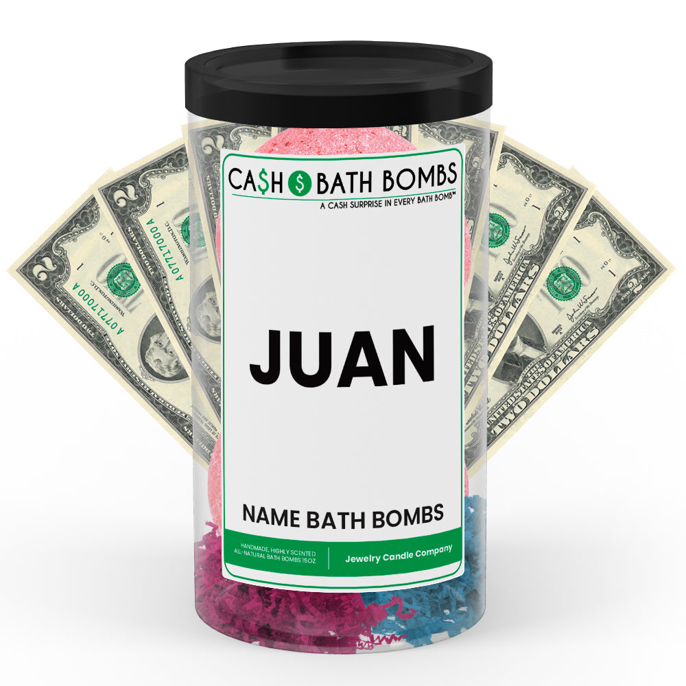 JUAN Name Cash Bath Bomb Tube