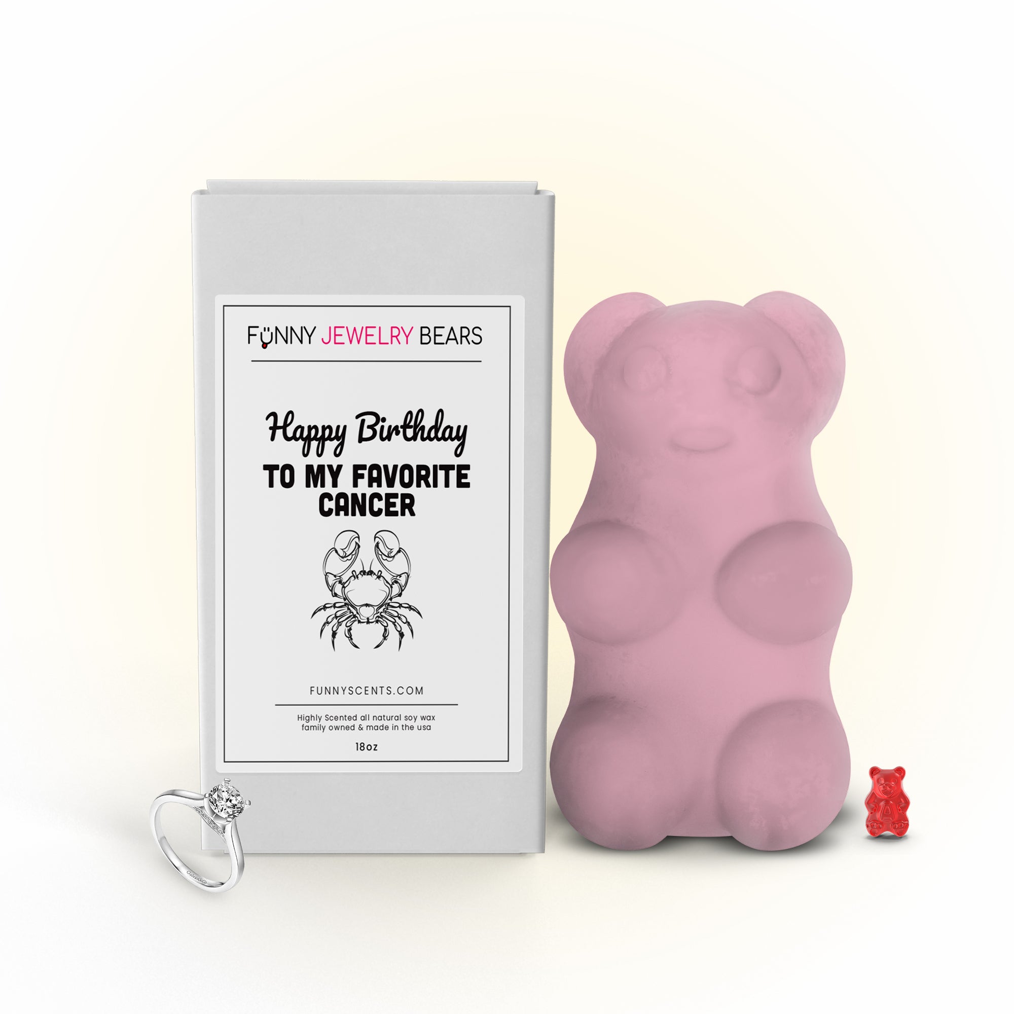 Happy Birthday To My Favorite Cancer Funny Jewelry Bear Wax Melts