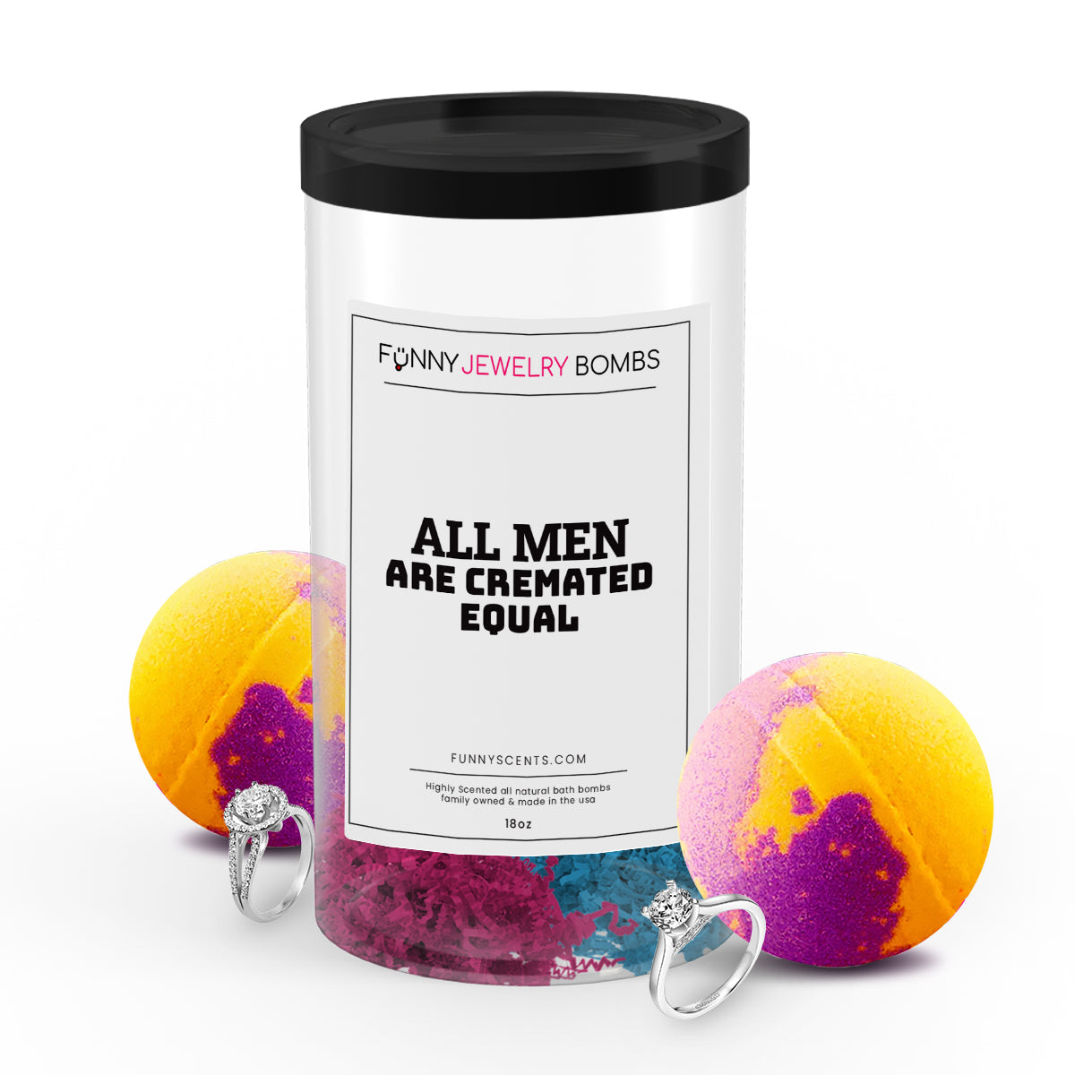 All Men are Cremated Equal Funny Jewelry Bath Bombs