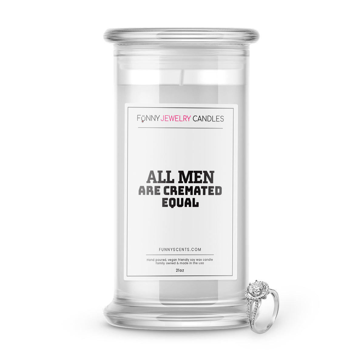All Men are Cremated Equal Jewelry Funny Candles