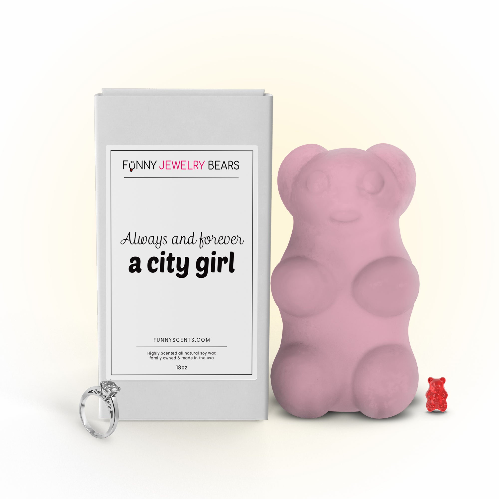 Always and Forever a City Girl Funny Jewelry Bear Wax Melts