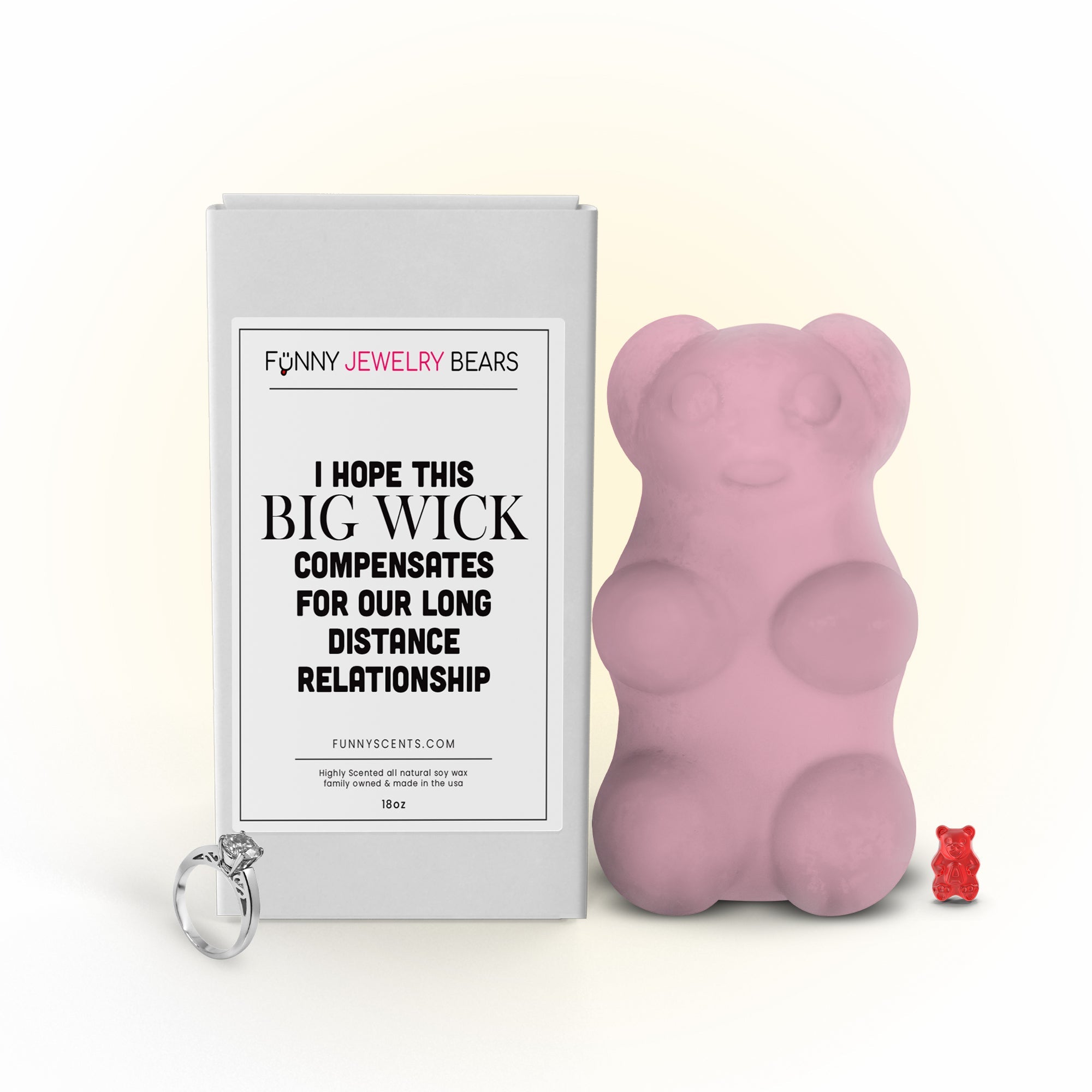 I Hope this Big Wick Compensates For Our Long Distance Relationship Funny Jewelry Bear Wax Melts