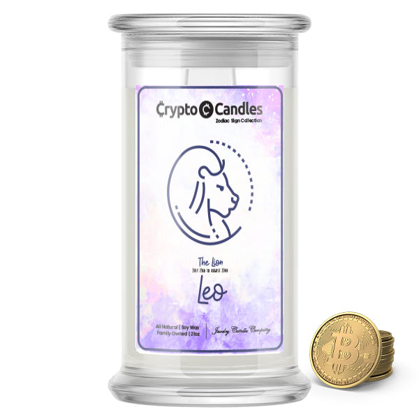 Leo Zodiac Crypto Candles