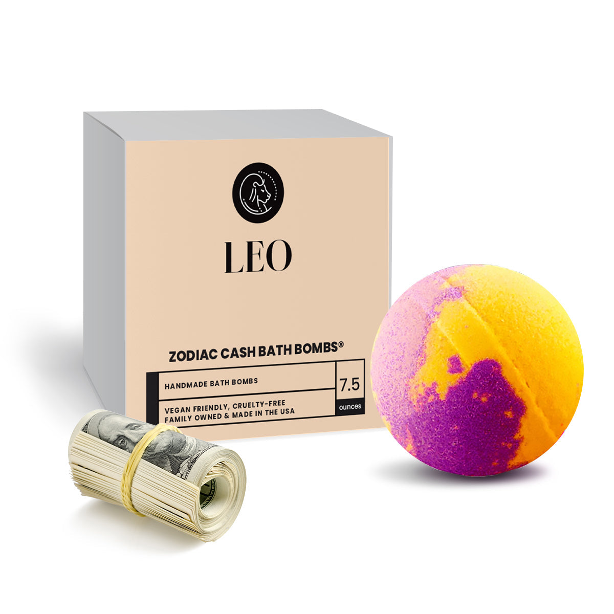 Leo Zodiac Cash Bath Bomb
