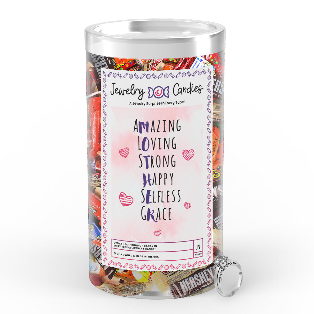Amazing Loving Strong Happy Selfless Grace Jewelry Candy