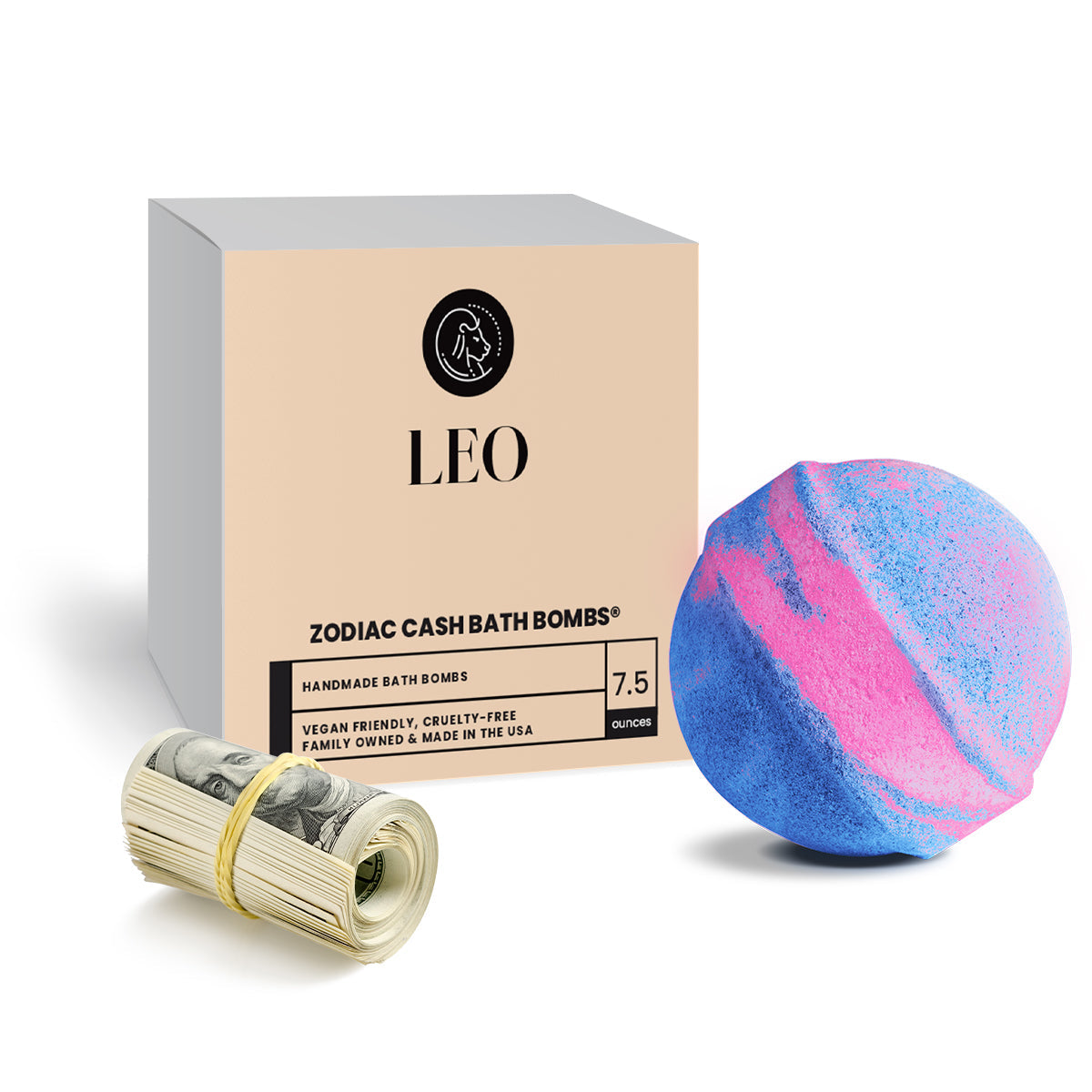 Leo Zodiac Cash Bath Bomb