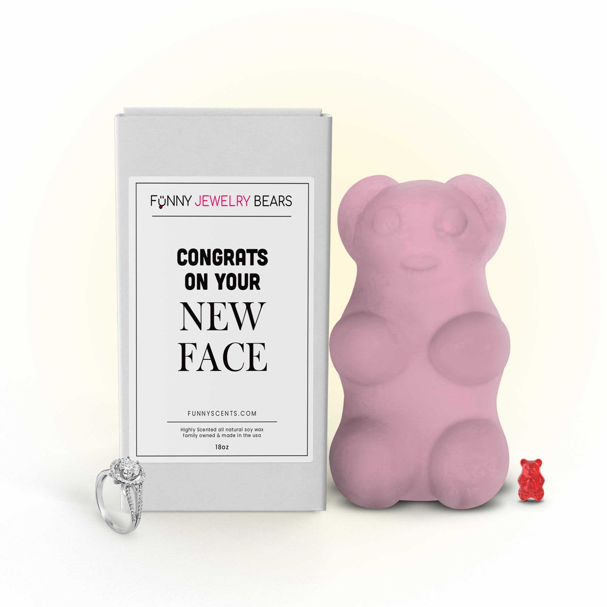 Congrats On Your New Face Funny Jewelry Bear Wax Melts