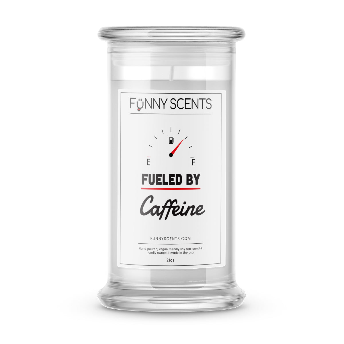 Fueled By Caffeine Funny Candles