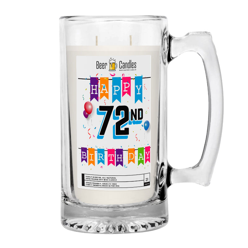Happy 72nd Birthday Beer Candle