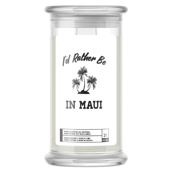 I'd rather be In Maui Candles