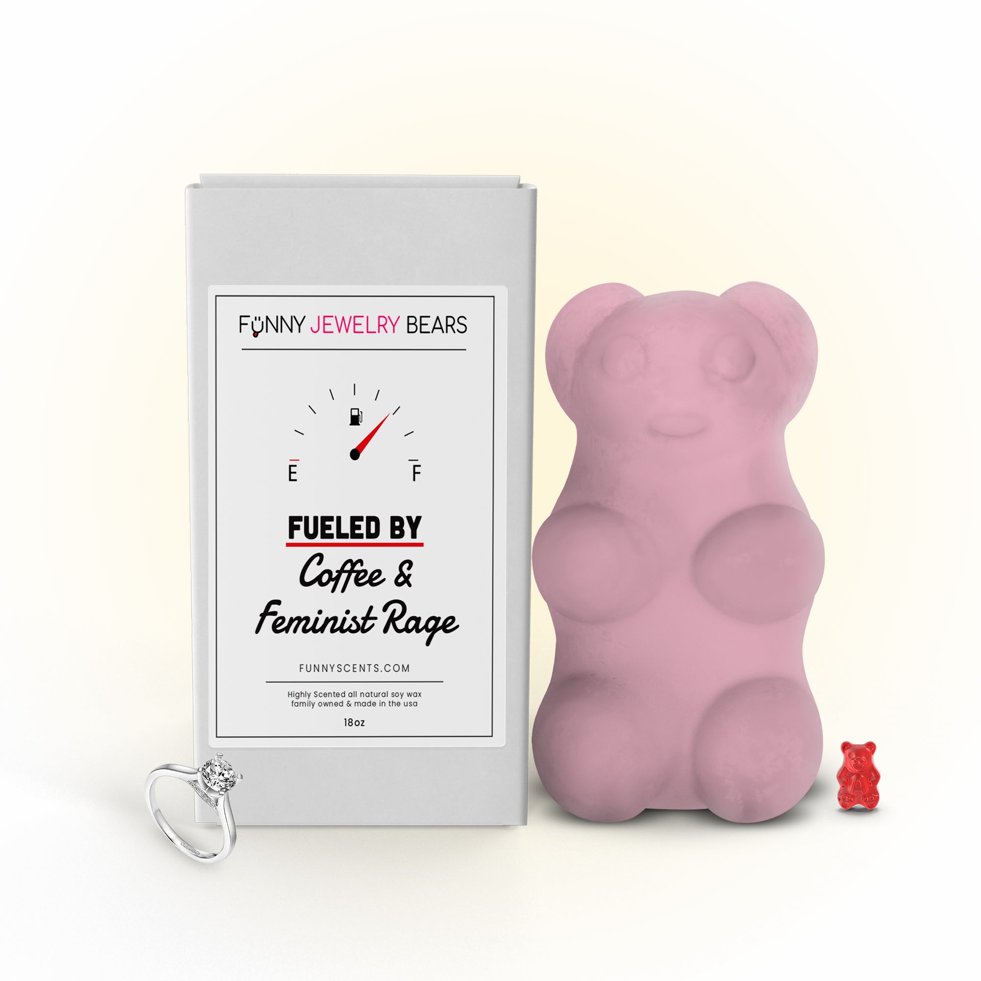 Fueled By Coffee and Feminist Rage Funny Jewelry Bear Wax Melts