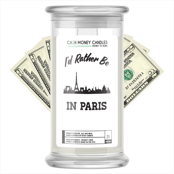I'd rather be In Paris Cash Candles