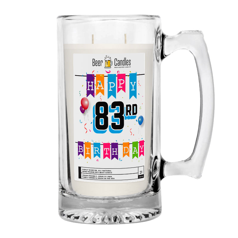 Happy 83rd Birthday Beer Candle
