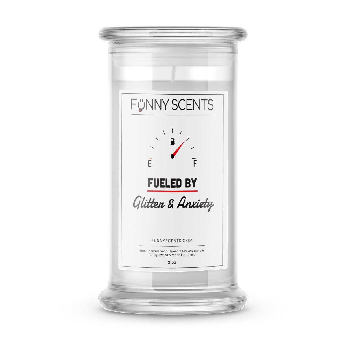 Fueled By Glitter and Anxiety Funny Candles