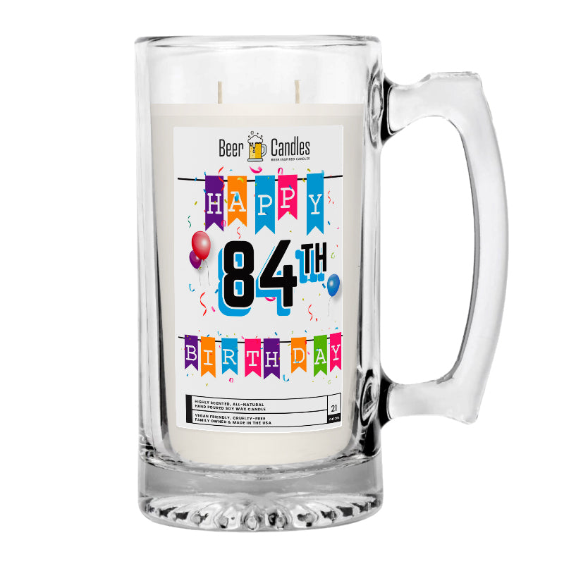 Happy 84th Birthday Beer Candle