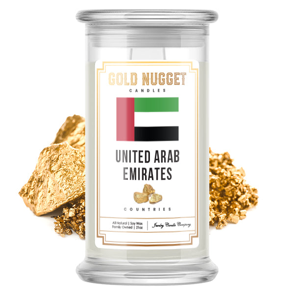 United Arab Emirates Countries Gold Nugget Candles