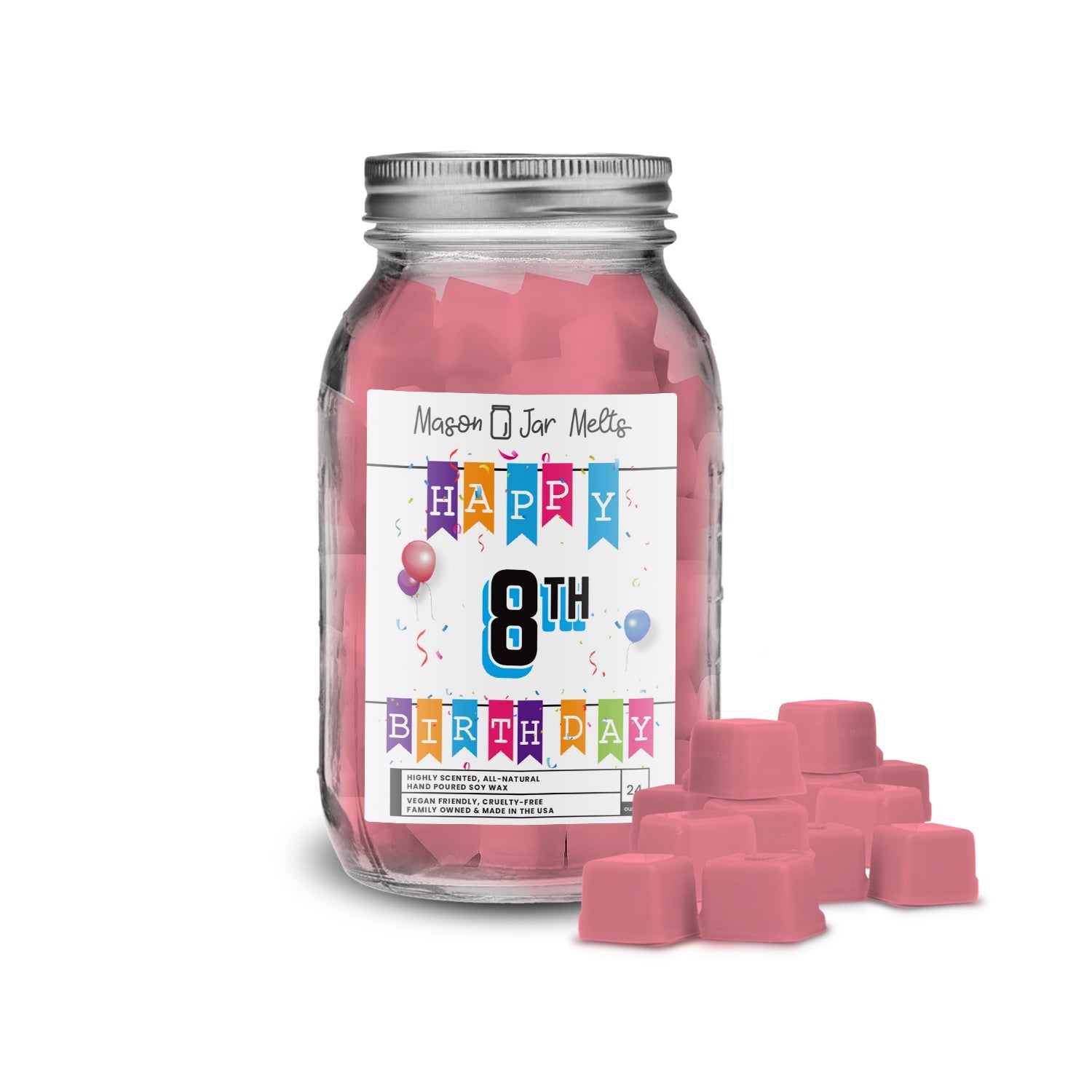 Happy 8th Birthday Mason Jar Melts