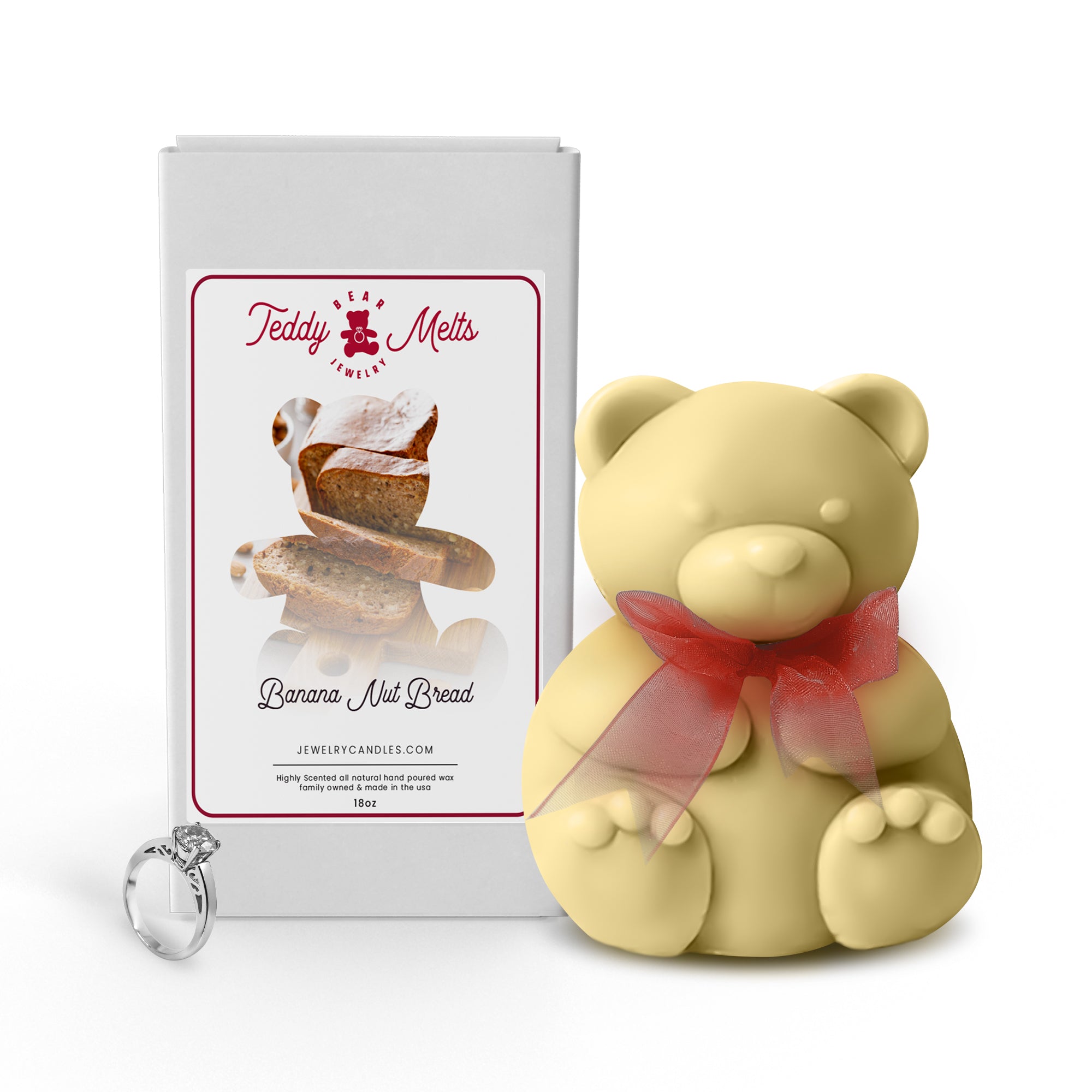 Banana Nut Bread GIANT Teddy Bear Jewelry Wax Melts