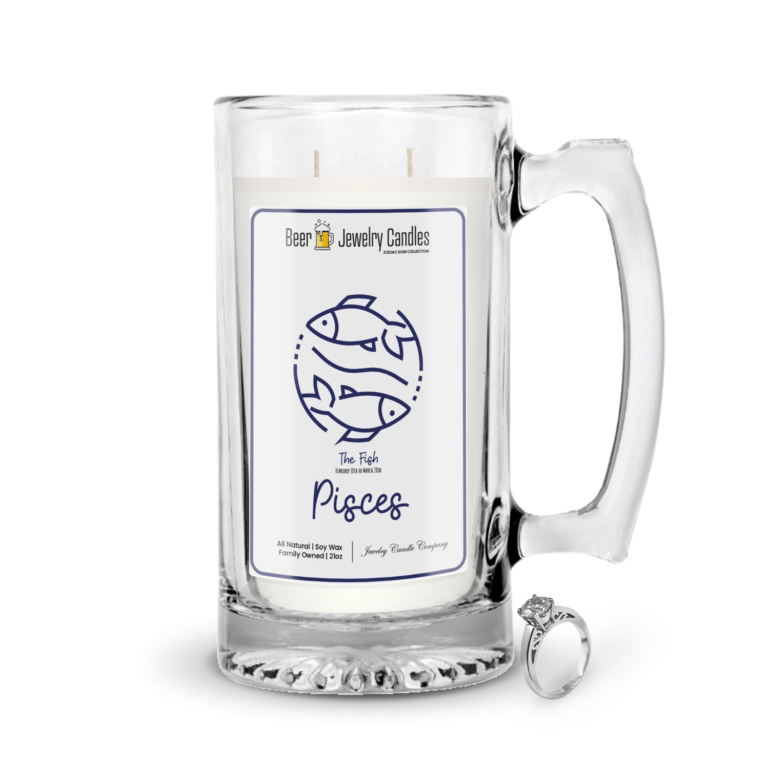 Pisces Beer Jewelry Candles | Zodiac Sign Collections