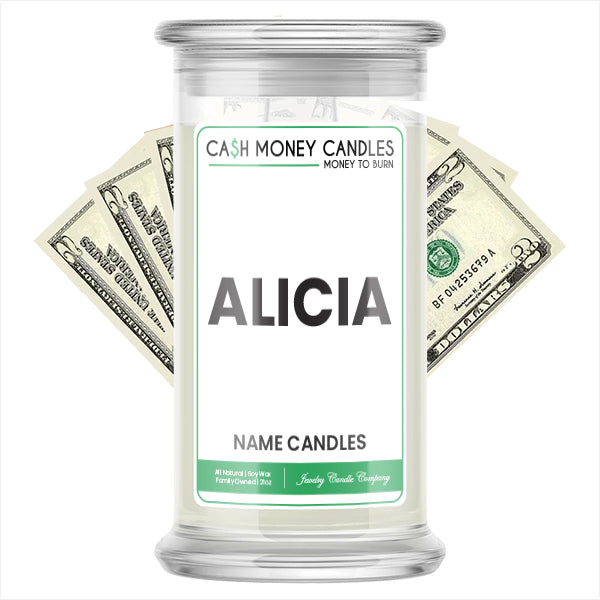 ALICIA Name Cash Candles