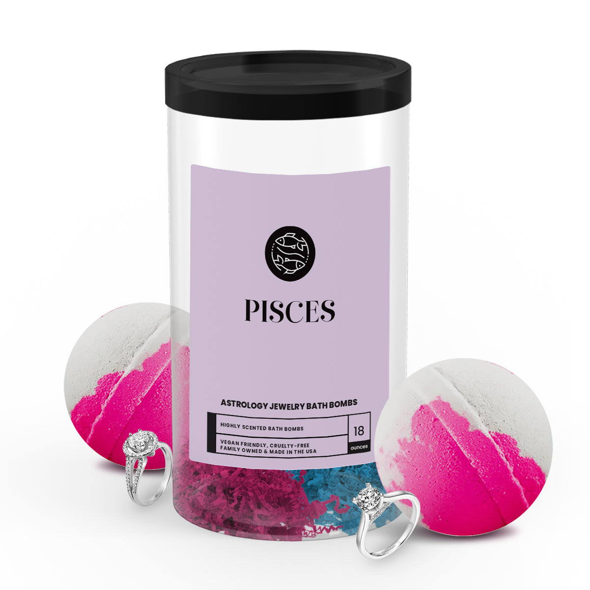 Pisces Astrology Jewelry Bath Bombs