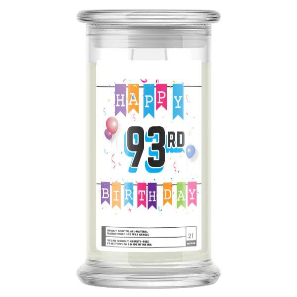 Happy 93rd Birthday Candle