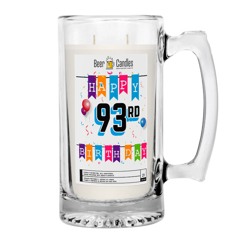 Happy 93rd Birthday Beer Candle