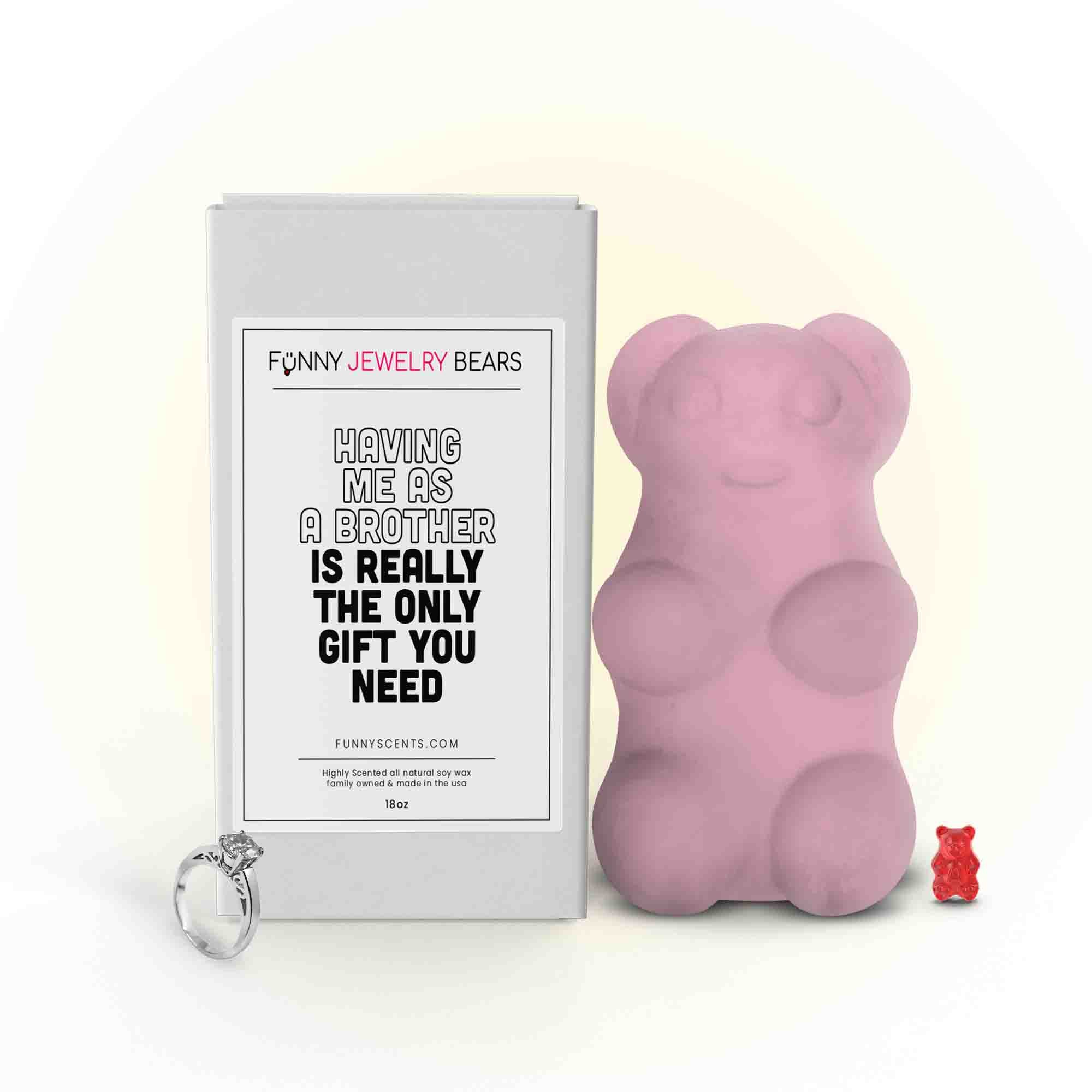 Having Me as a Brother is Really The Only Gift You Need Funny Jewelry Bear Wax Melts